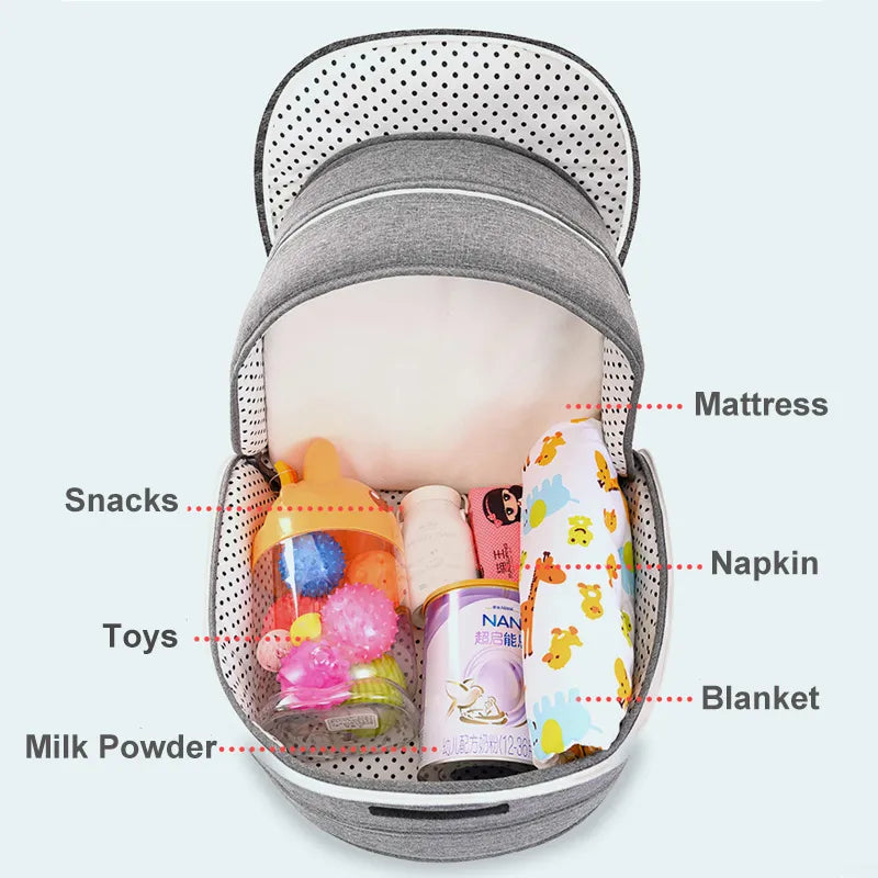 Portable Baby Travel Bed with Net and Carry Bag