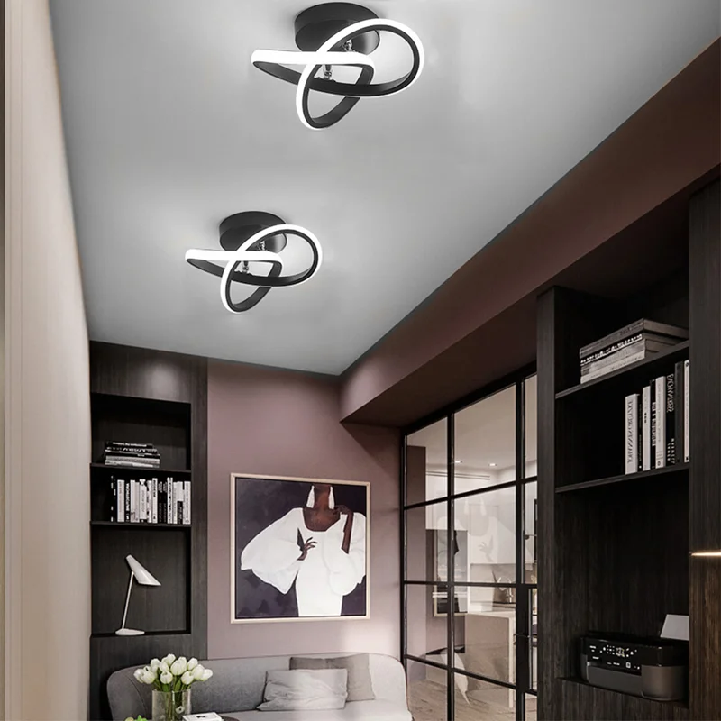 Modern Black LED Ceiling Lamp