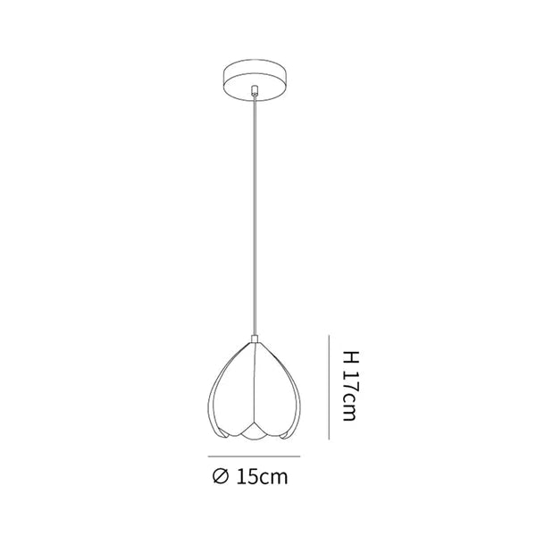 Soft White Floral Pendant Light