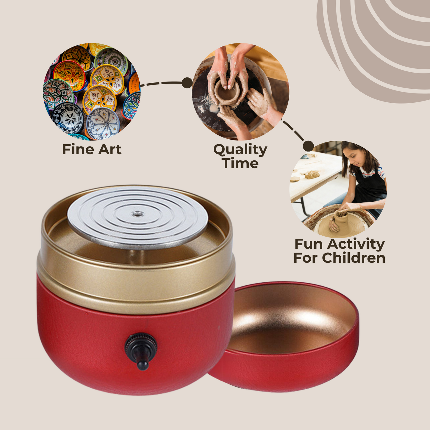Compact Portable Pottery Wheel Machine