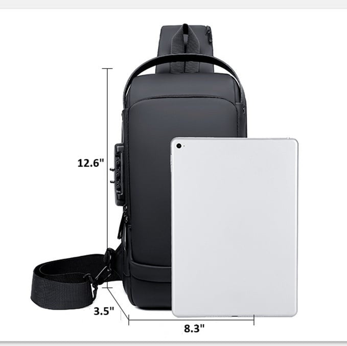 Secure Crossbody Travel Bag with USB Charging Port