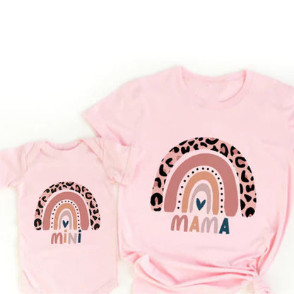 Colorful Mommy & Me Rainbow Tee Set