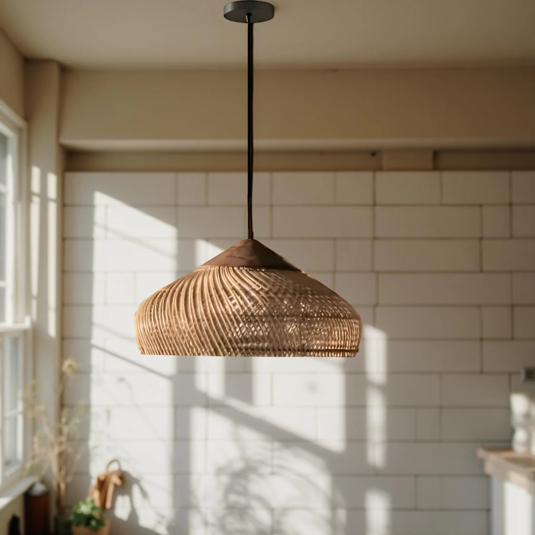Natural Woven Pendant Light Fixture
