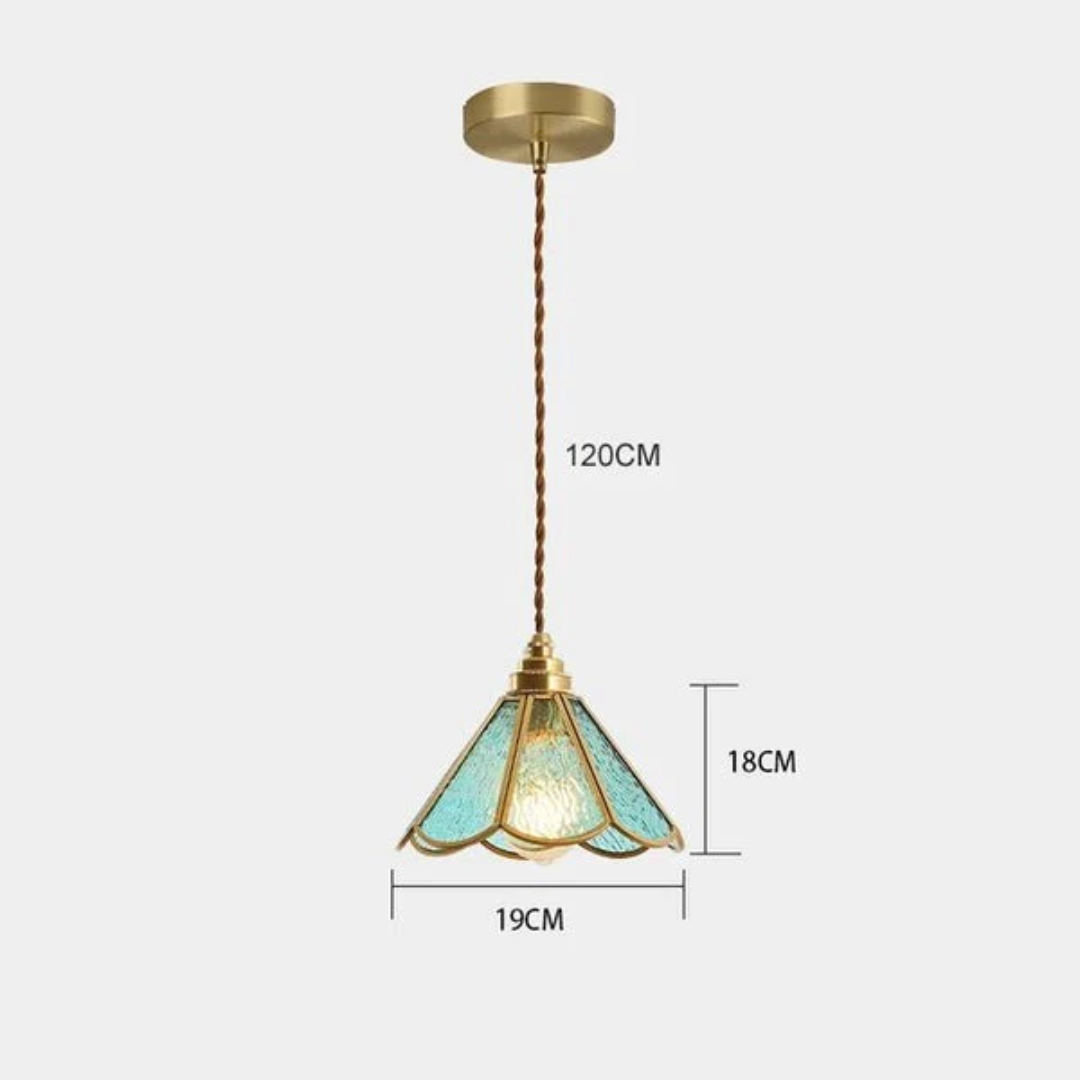 Colorful Stained Glass Pendant Light Fixture