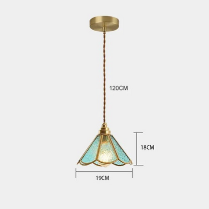 Colorful Stained Glass Pendant Light Fixture