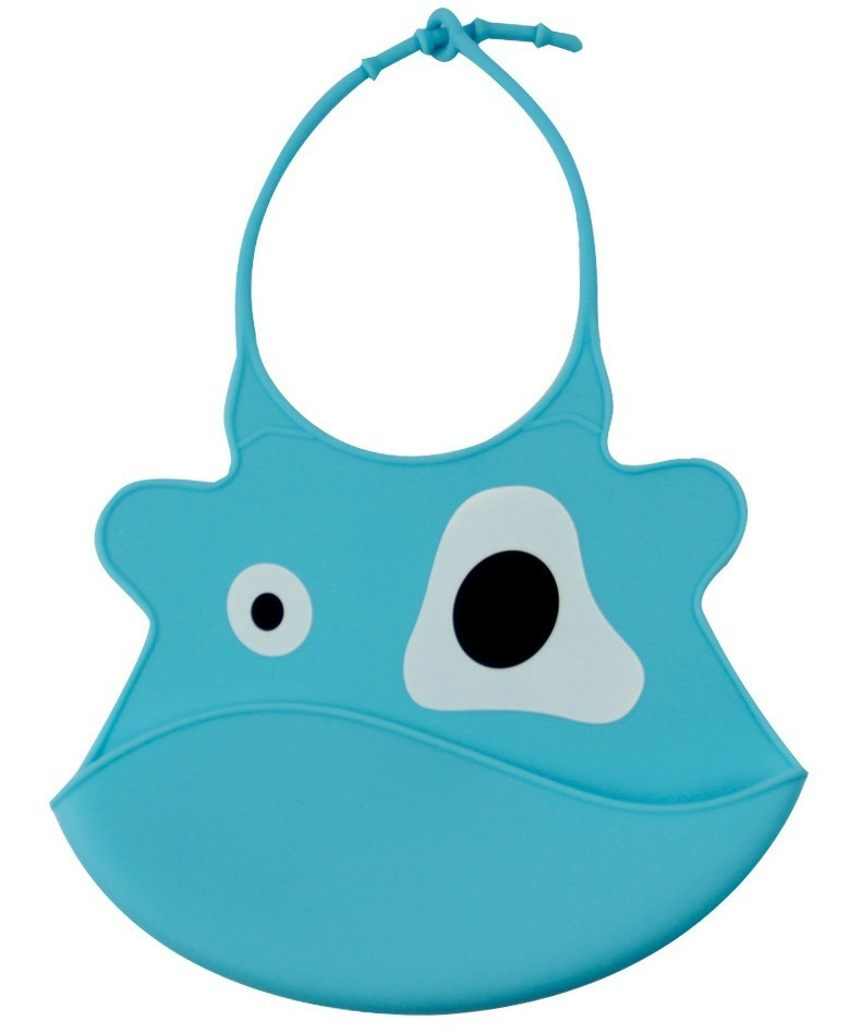 Soft Silicone Baby Bib with Spill Tray - Waterproof & Adjustable