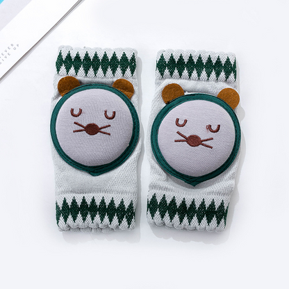 Soft Baby Crawling Kneepads with Grip Protection