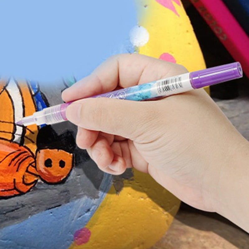 Fesara | Slim 12 Shade Curved Nail Art Pen