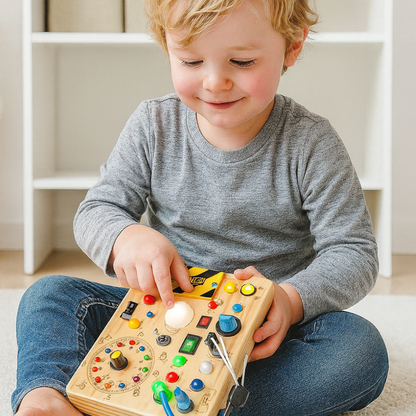 Interactive Wooden LED Sensory Toy for Toddlers