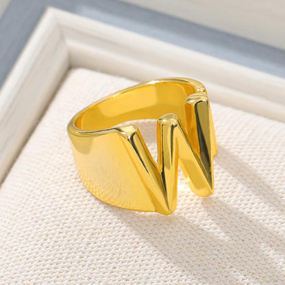 Personalized Alphabet Letter Ring