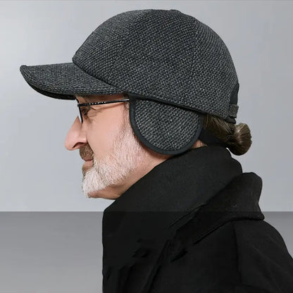 Warm Beanie Baseball Cap with Ear Flaps