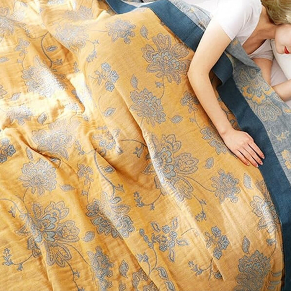 Soft Floral Throw Blanket Lightweight Home Decor