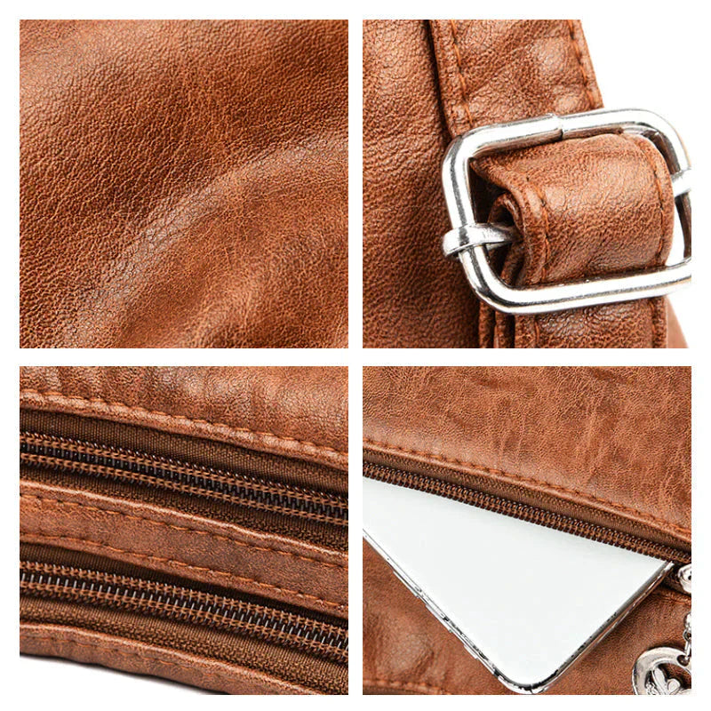 Spacious Genuine Leather Tote Handbag