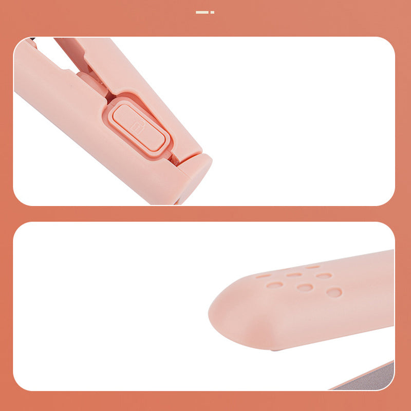 Compact 2-in-1 Curling and Flat Iron with Ceramic Plate