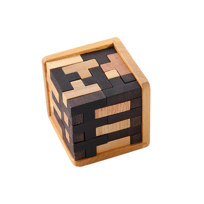 Challenging 3D Wood Puzzle Brain Teaser Toy