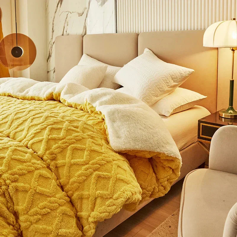 Plush Double Sided Soft Duvet Cover Set - Fesara