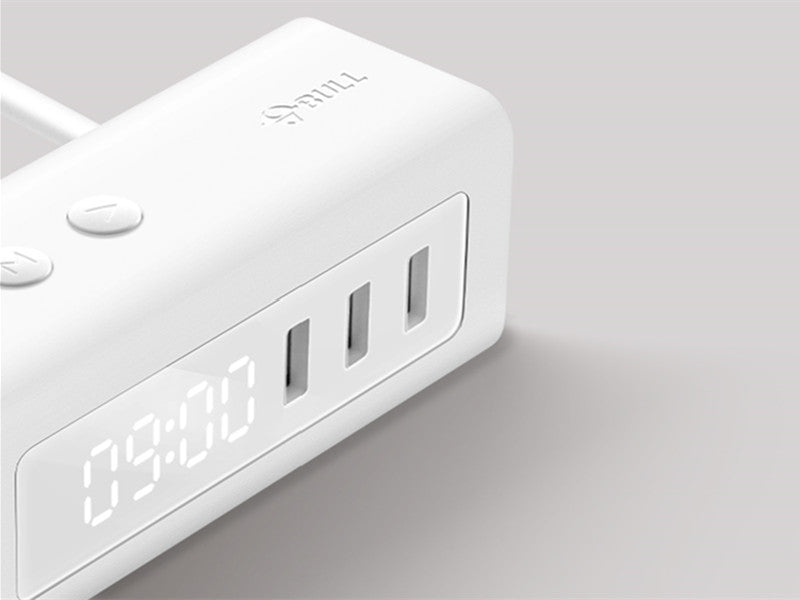 Compact Bedside USB Charging Station with Alarm Clock