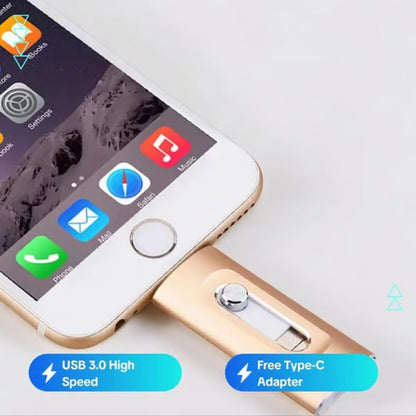 Portable 3 in 1 USB Flash Drive for Phone and PC
