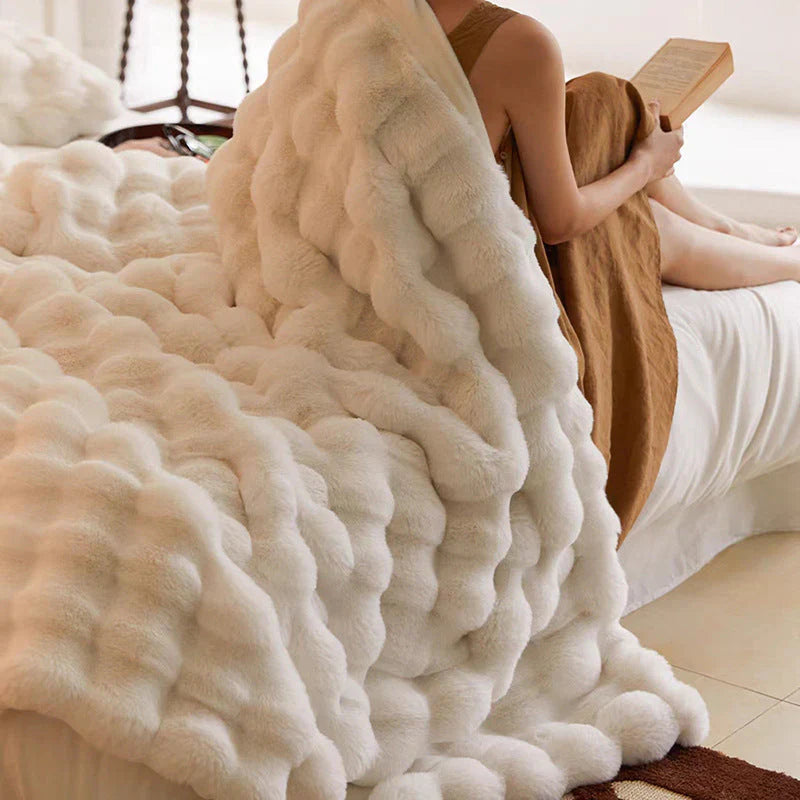 Plush Faux Fur Throw Blanket