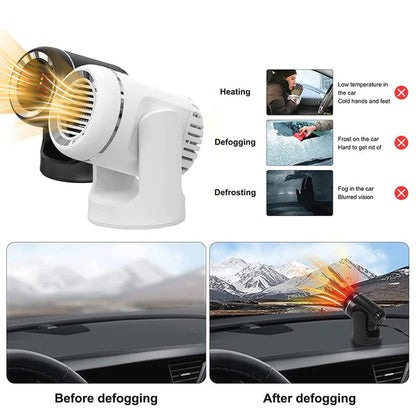 Compact 360° Rotating Car Warmer
