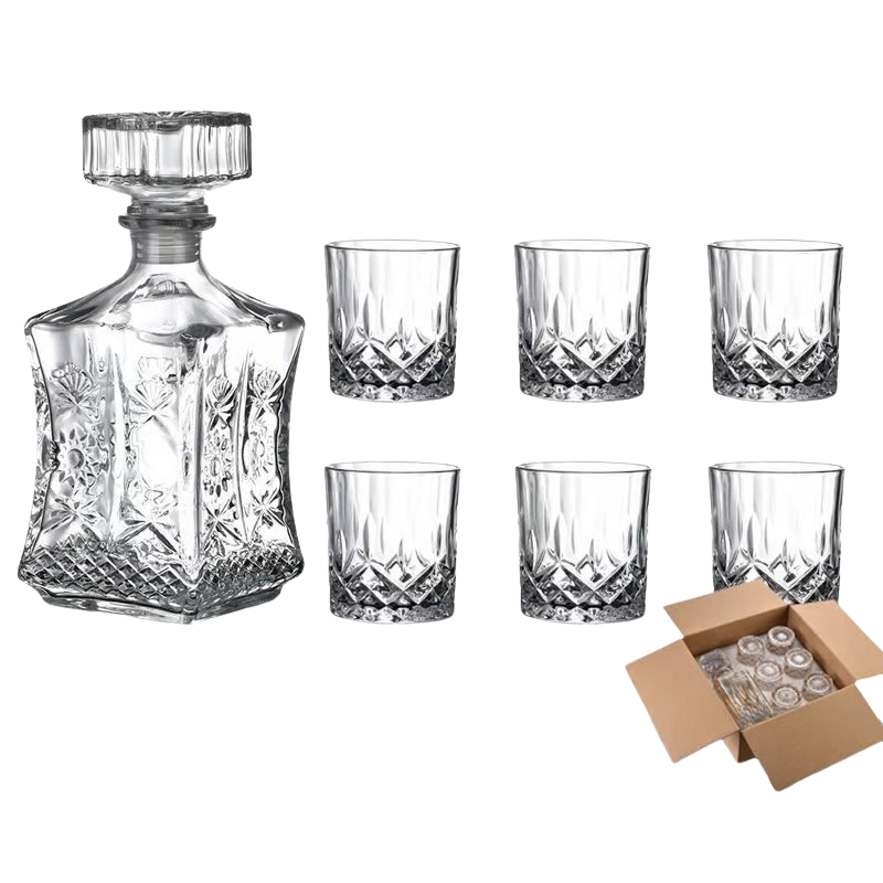 Luxury 7-Piece Whiskey Decanter Gift Box