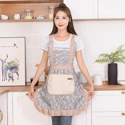Classic Kitchen Apron Beautiful Floral Pattern