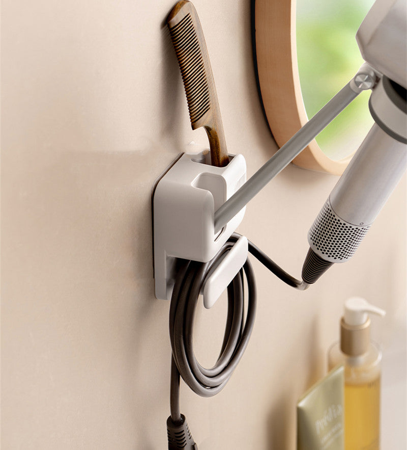 Space Saving Foldable Hair Dryer Holder Rack