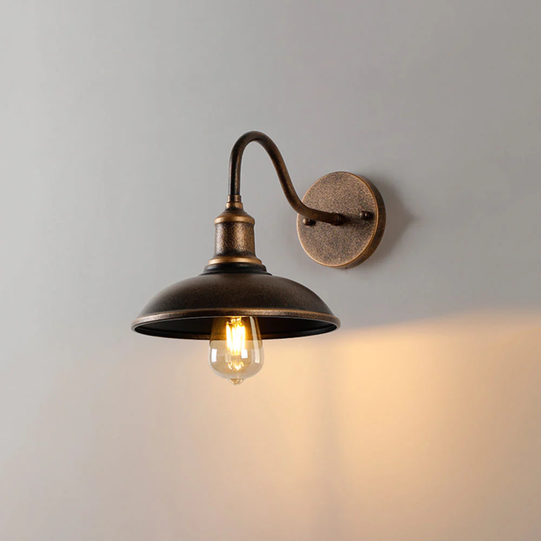 Vintage Brass Weatherproof Outdoor Wall Light