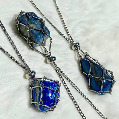 Sparkling Gemstone Crystal Pendant Necklace