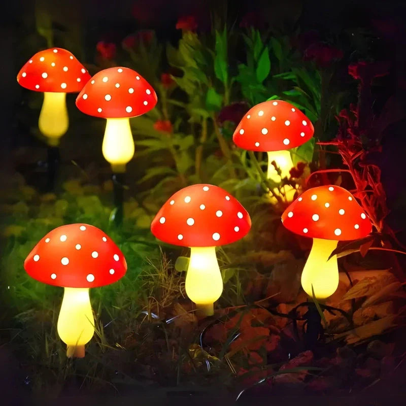 Solar Powered Mushroom Yard Lights