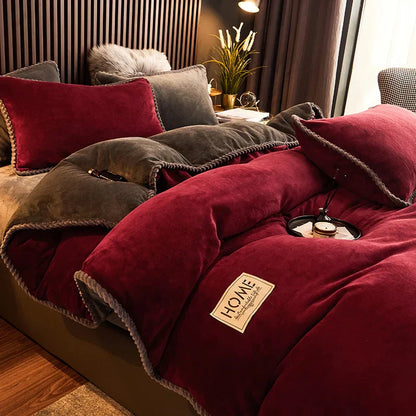 Soft Velvet King Size Bedding Set - Fesara