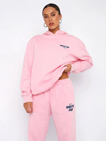 Soft Pink Hoodie and Sweatpants Set