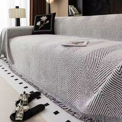 Stylish Sofa Cover with Classic Weave Design