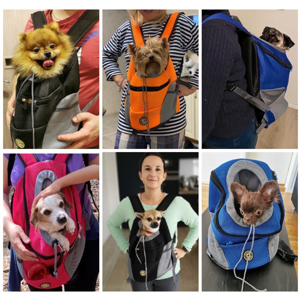 Premium Dog Backpack Carrier with Breathable Mesh and Handy Storage for Outdoor Adventures - Adjustable for Dogs Up to 25 lbs-3