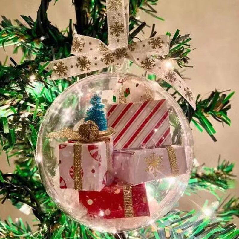 Clear Glass Christmas Ball Ornament