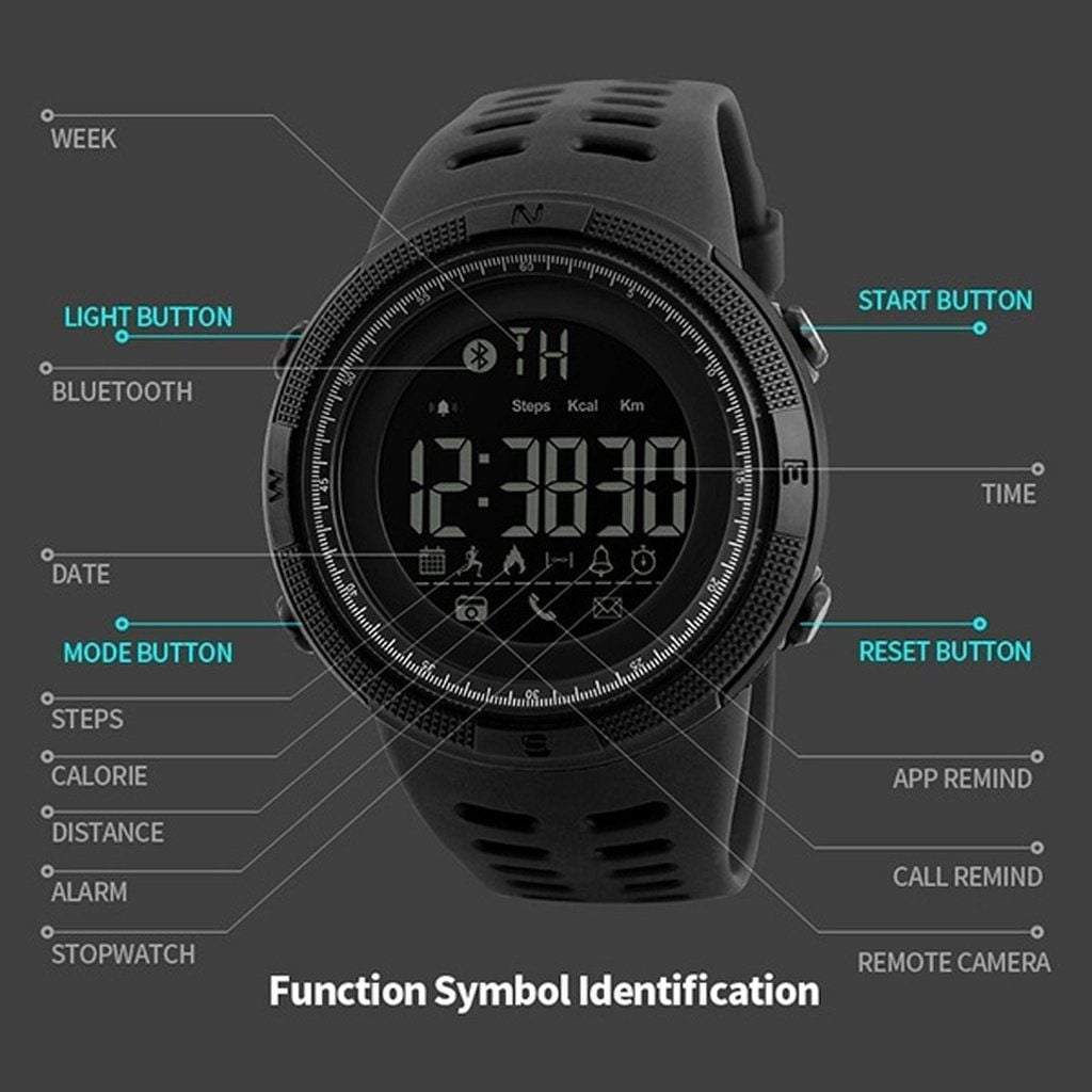 Fesara Men's Digital Fitness Tracker Watch