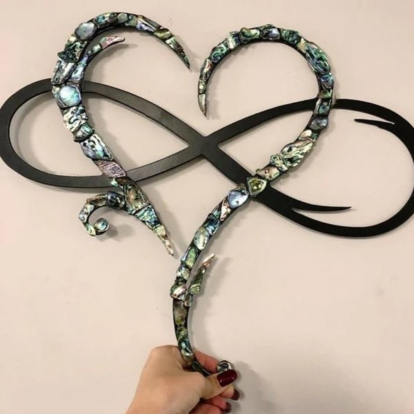 Romantic Metal Heart Wall Art Sculpture