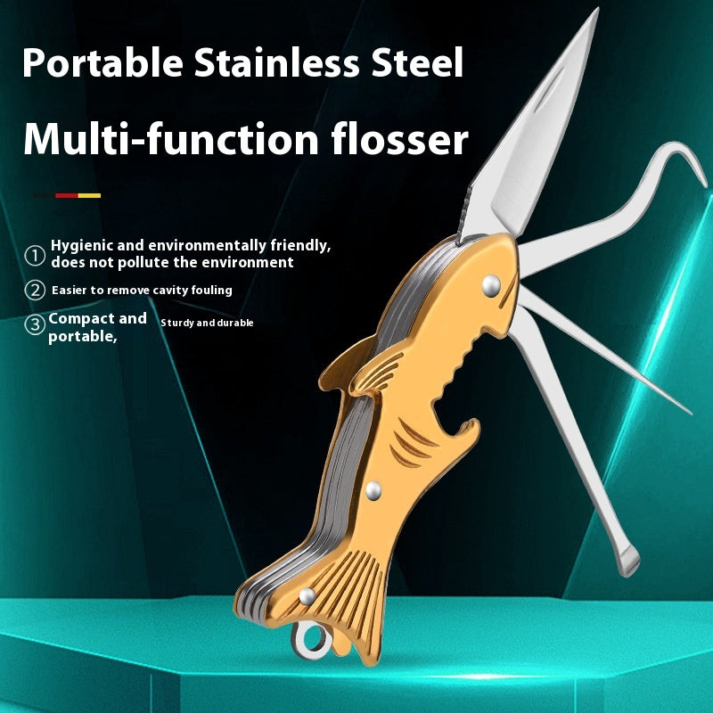 Dental Care Stainless Steel Reusable Toothpicks Set
