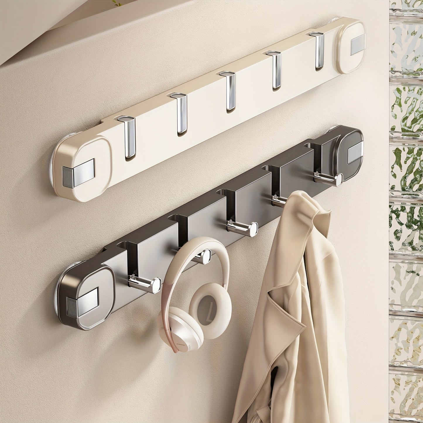 Easy Install Wall Mount 5 Hook Storage Rack