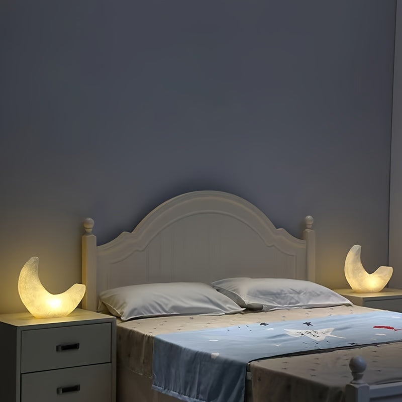 Round Moon Table Lamp in Vintage Design