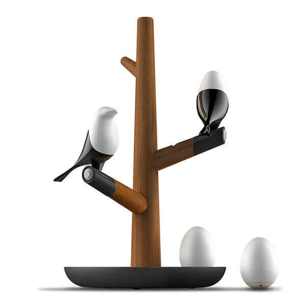 Modern Wood Table Lamp with Motion Sensor
