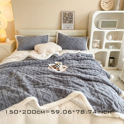 Cozy Plush Reversible Winter Blanket