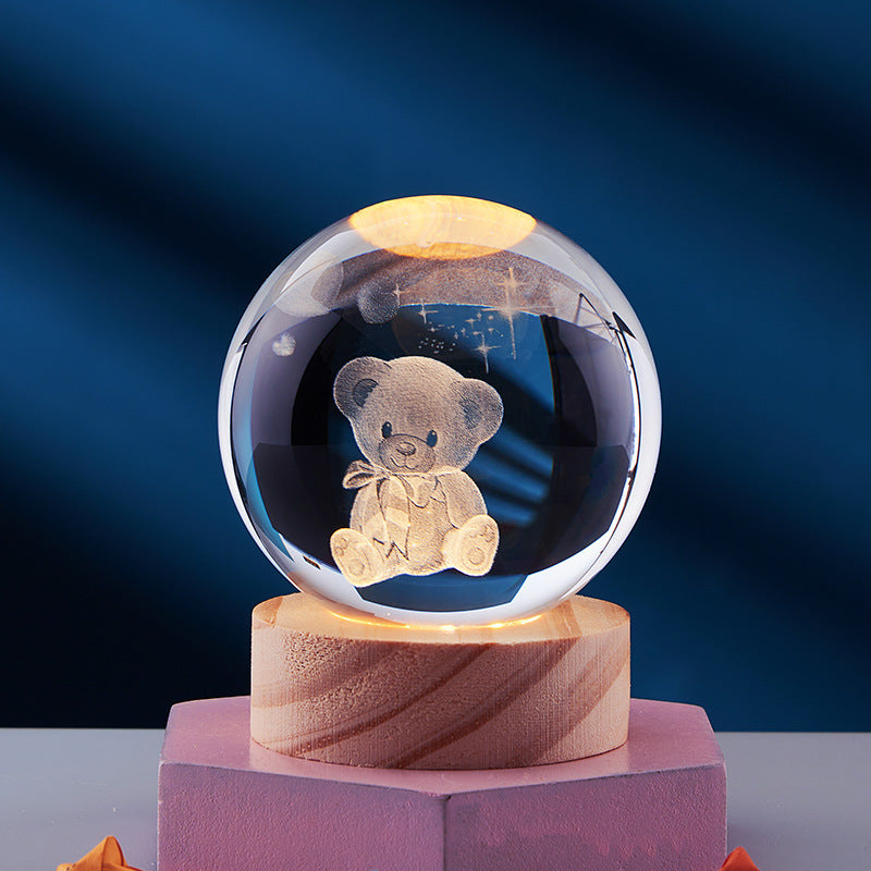 Colorful Crystal LED Bedside Lamp