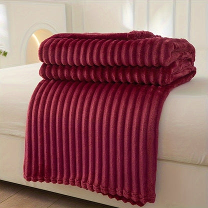 Cozy Ribbed Throw Blanket