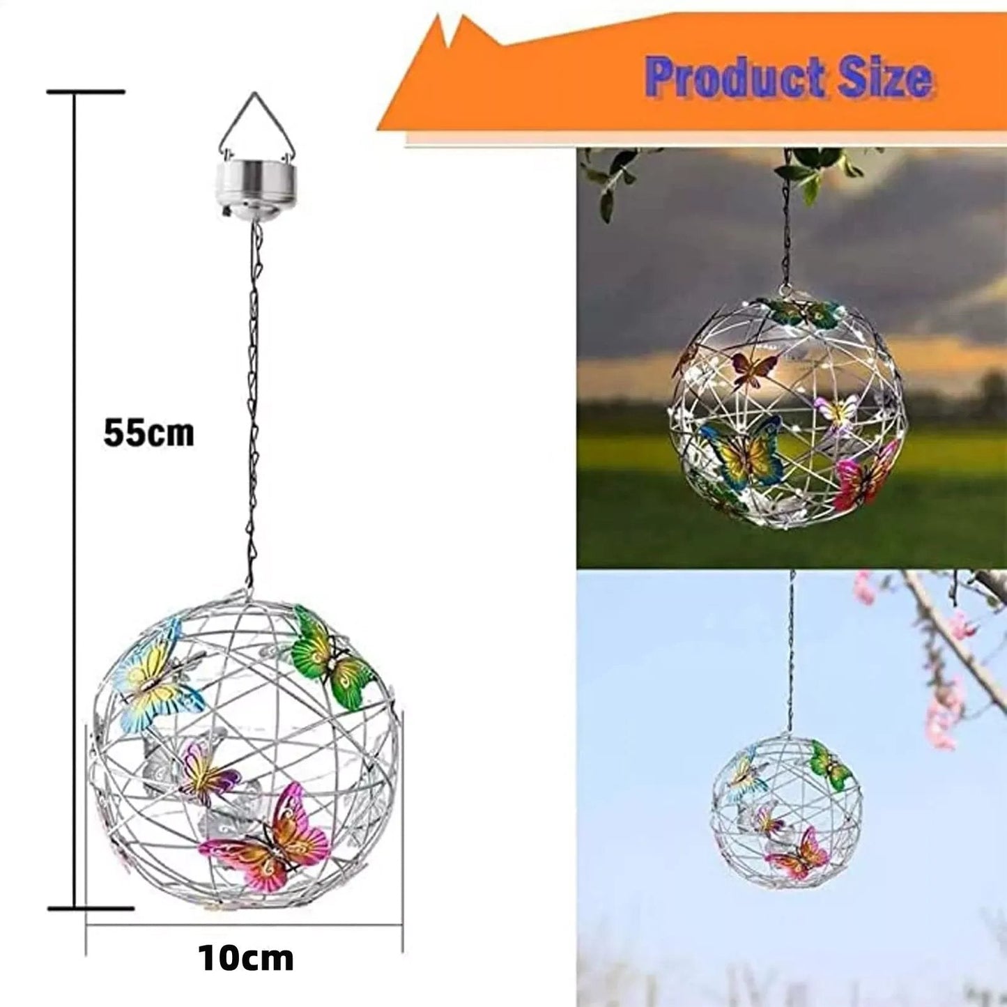 Colorful Garden Solar Butterfly Lamp