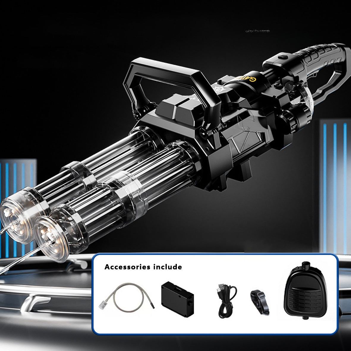 Fast Dual Nozzle Gatling Water Blaster Backpack