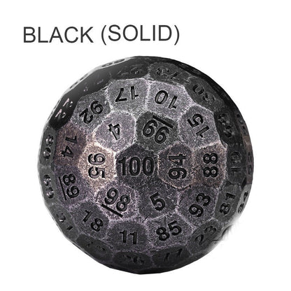 Unique 100 Sided Metal Dice for Party Games