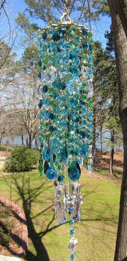 Variant image for Crystal Wind Chime for Garden – Elegant Multicolor Design with Soothing Melodies and Durable Outdoor Use-3