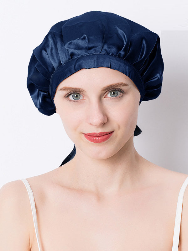 Soft Satin Sleep Bonnet with Tie