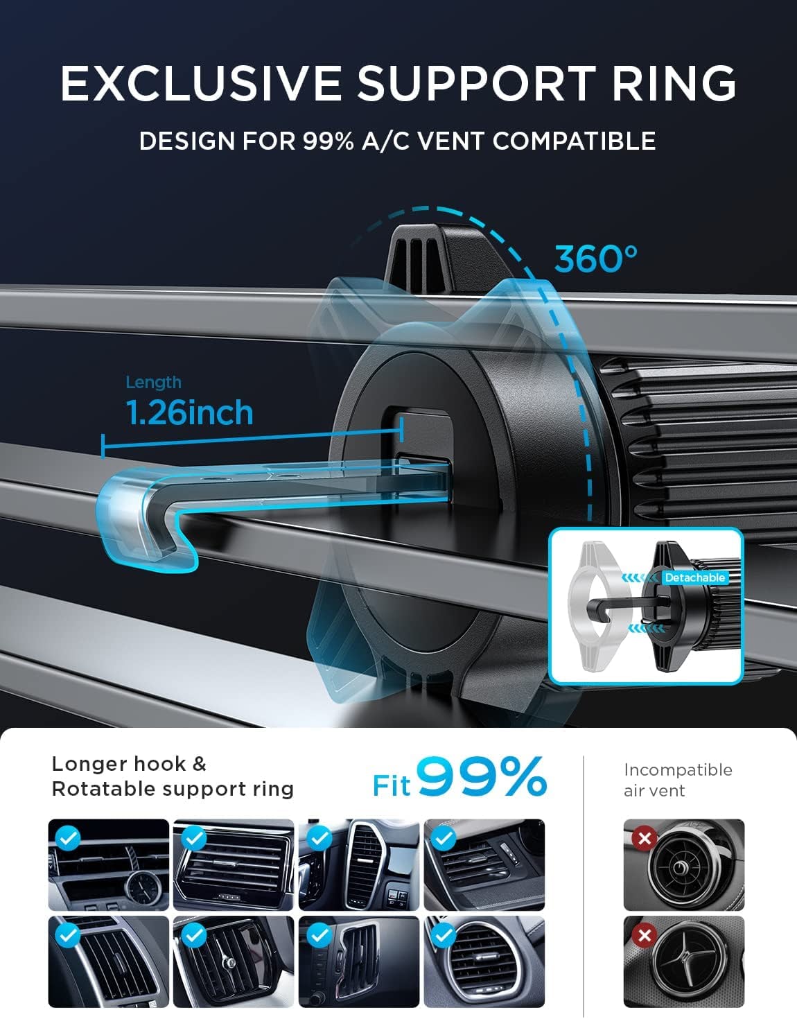 Universal Car Air Vent Phone Holder Mount